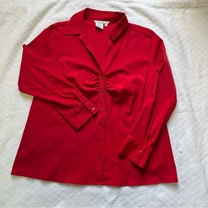COMO woman Red Long sleeve buttons down shirt